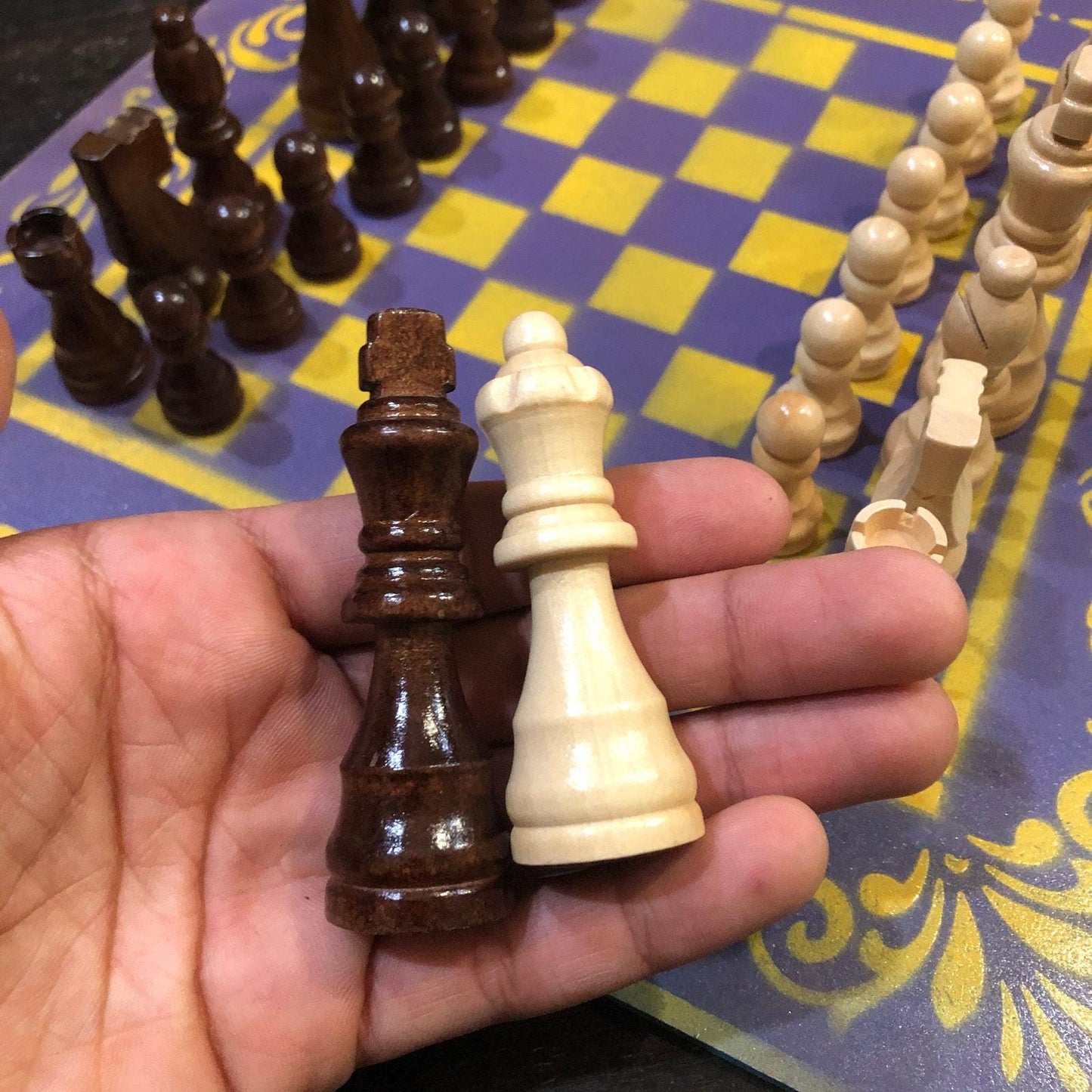 Chess Set - Purple & Yellow