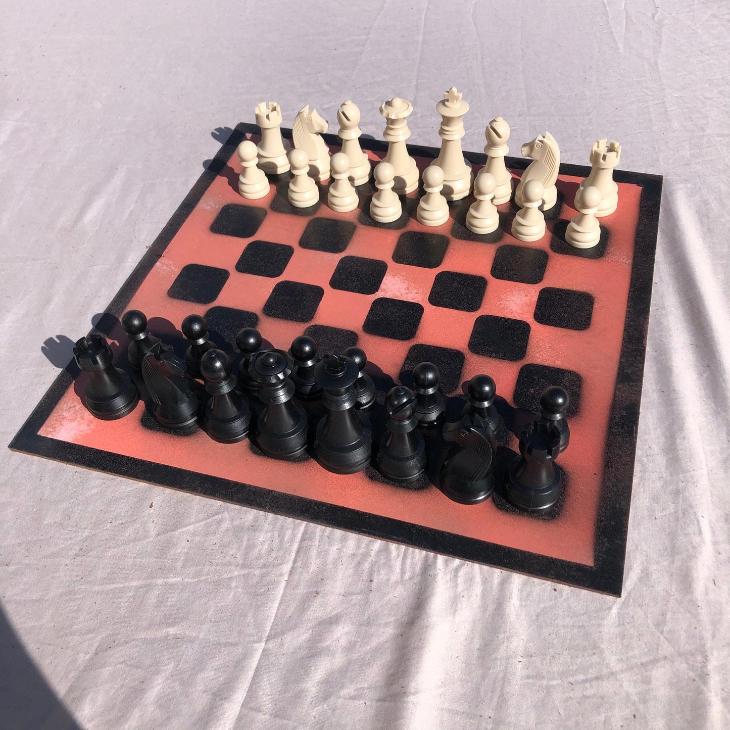 Large Chess Set - Peach Cream