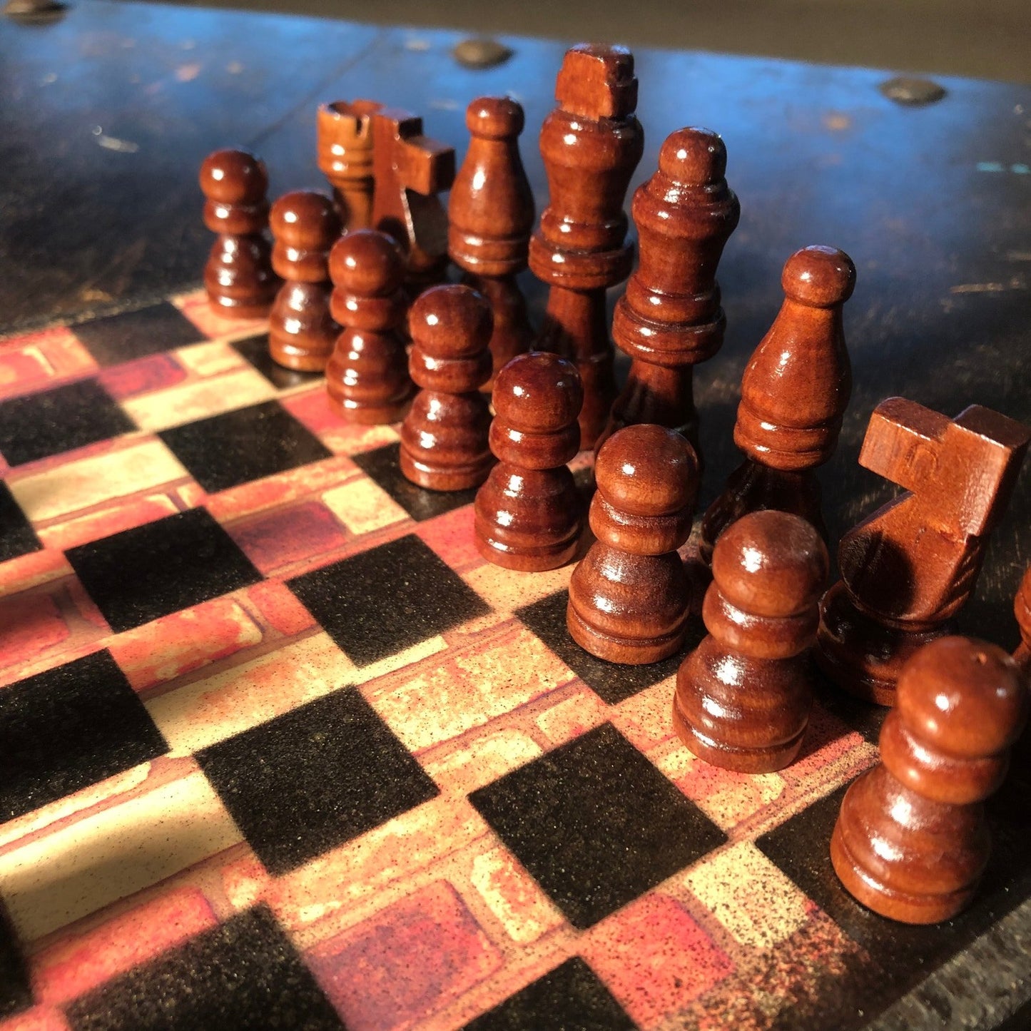 Scrapbook Chess Set - Red Bricks