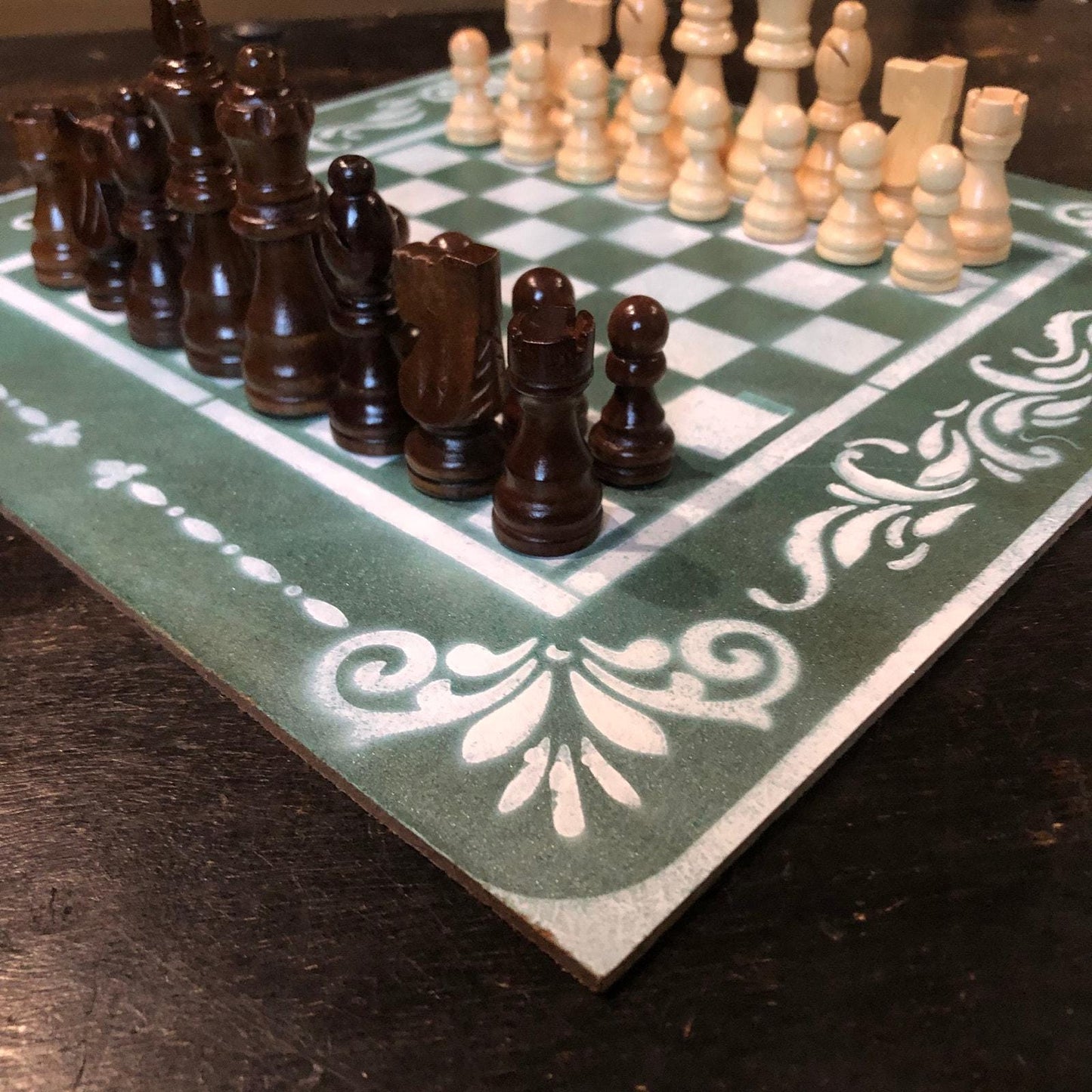 Chess Set - Metallic Green