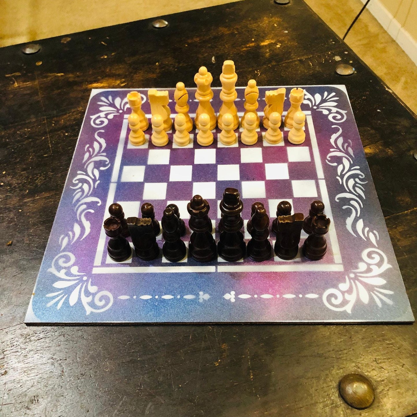 Chess Set - Purple Pink Metallic