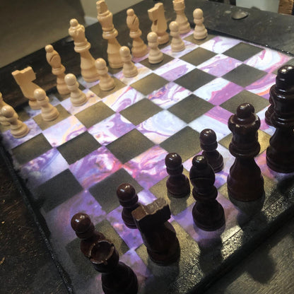 Scrapbook Chess Set - Purple Mix
