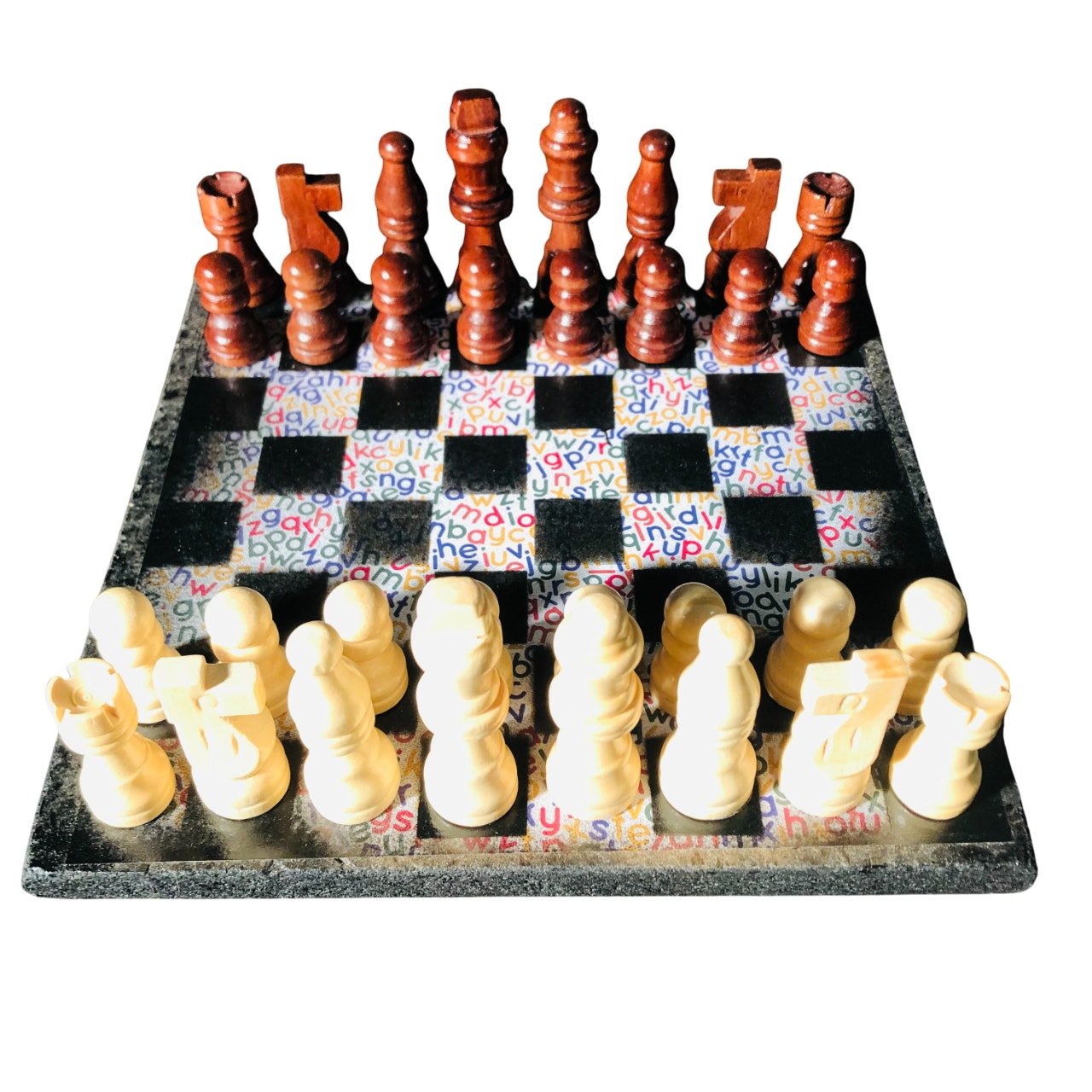 Scrapbook Chess Set - Colorful ABC's