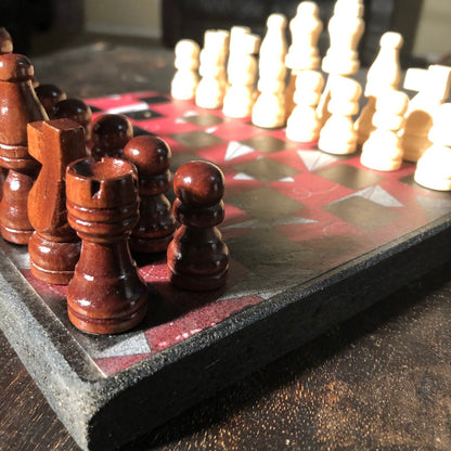Scrapbook Chess Set - Red Paper Plane