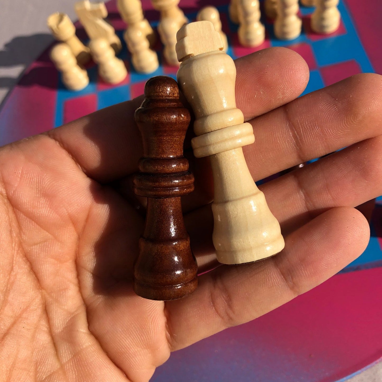 Vinyl Chess Set - Pink Berry