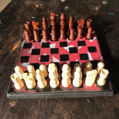 Scrapbook Chess Set - Red Paper Plane