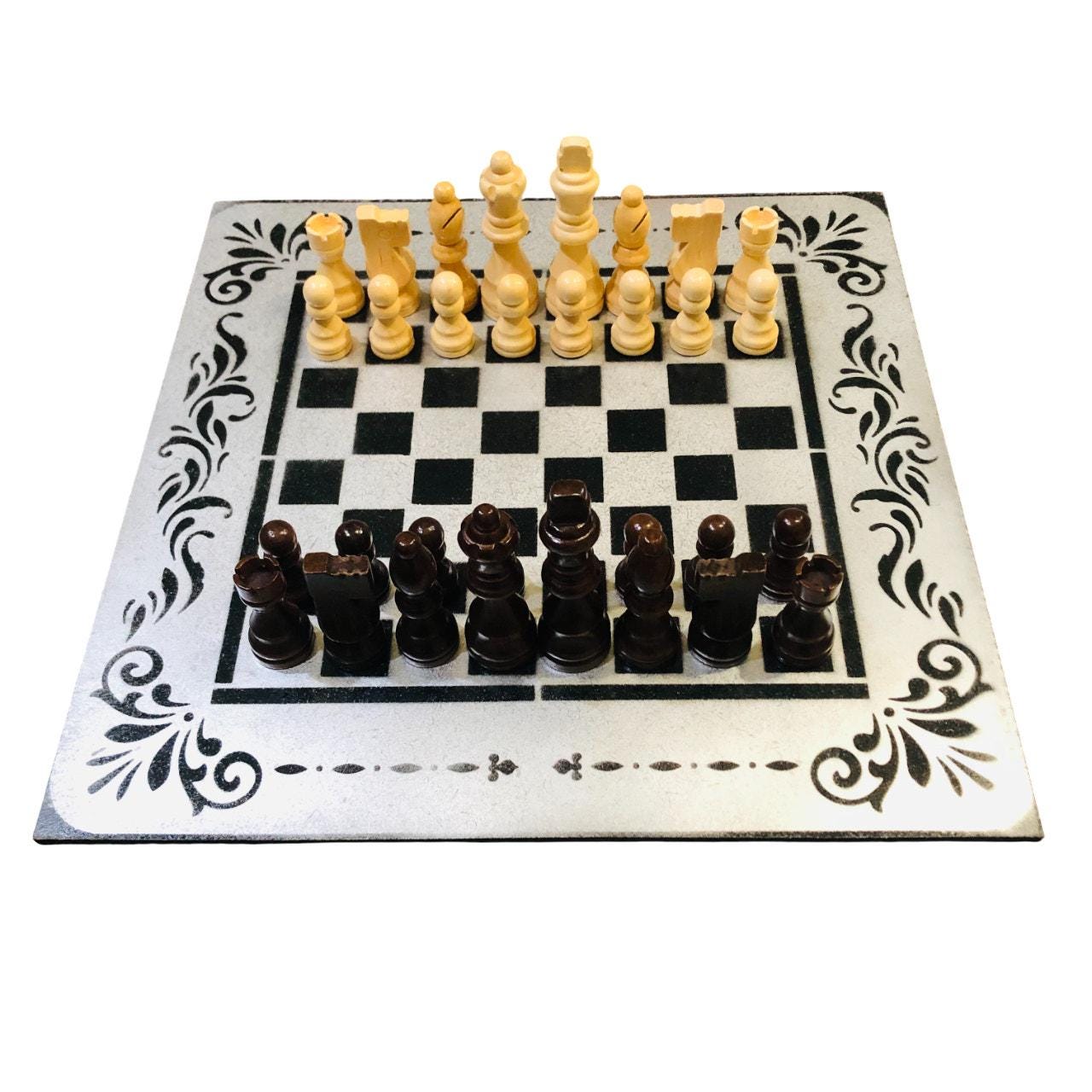 Chess Set - Silver & Black