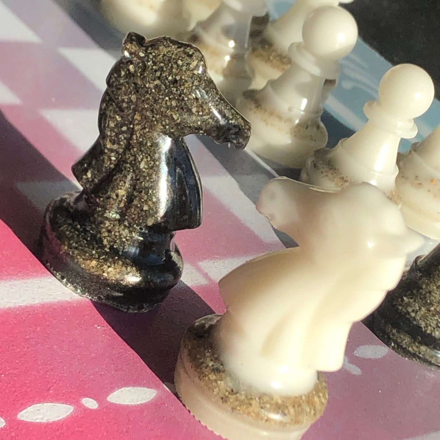 Chess Set - Pink & Blue Royal