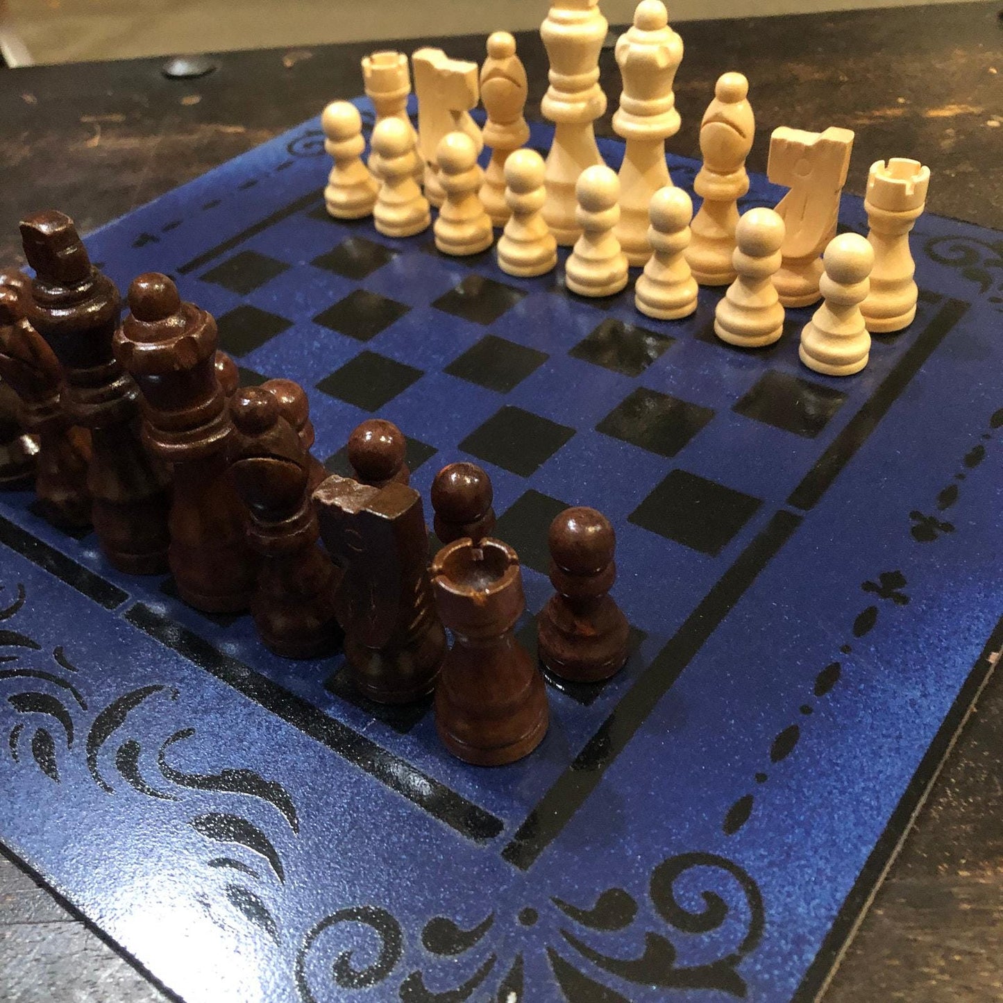 Chess Set - Navy Blue