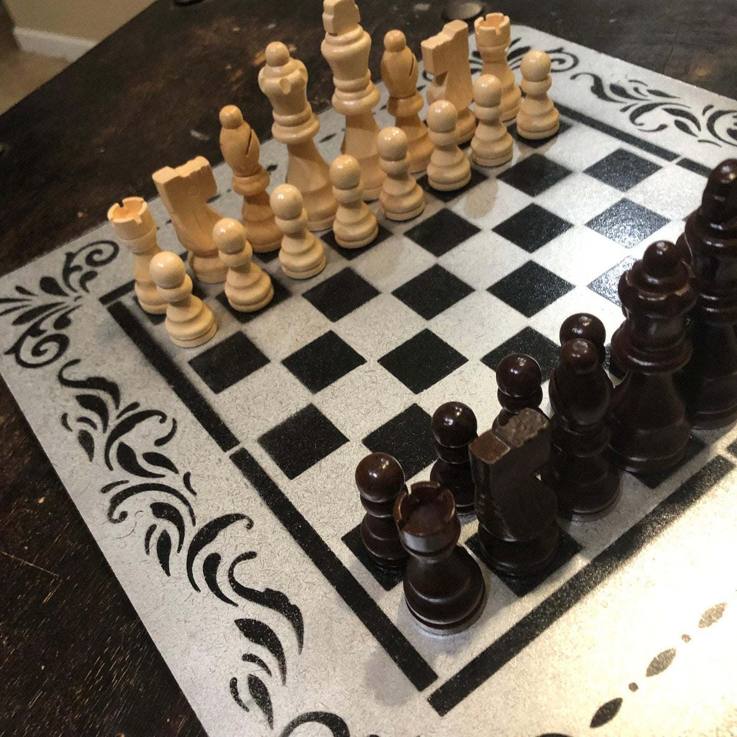 Chess Set - Silver & Black