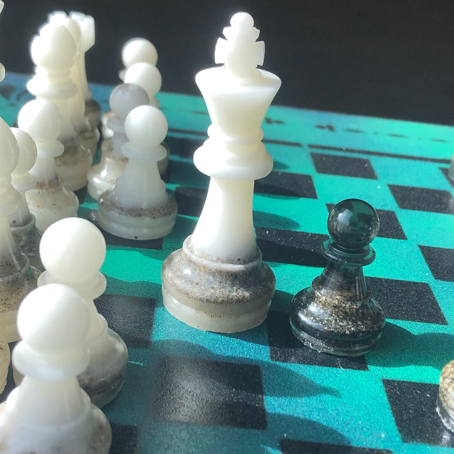 Chess Set - Aqua Deep Blue