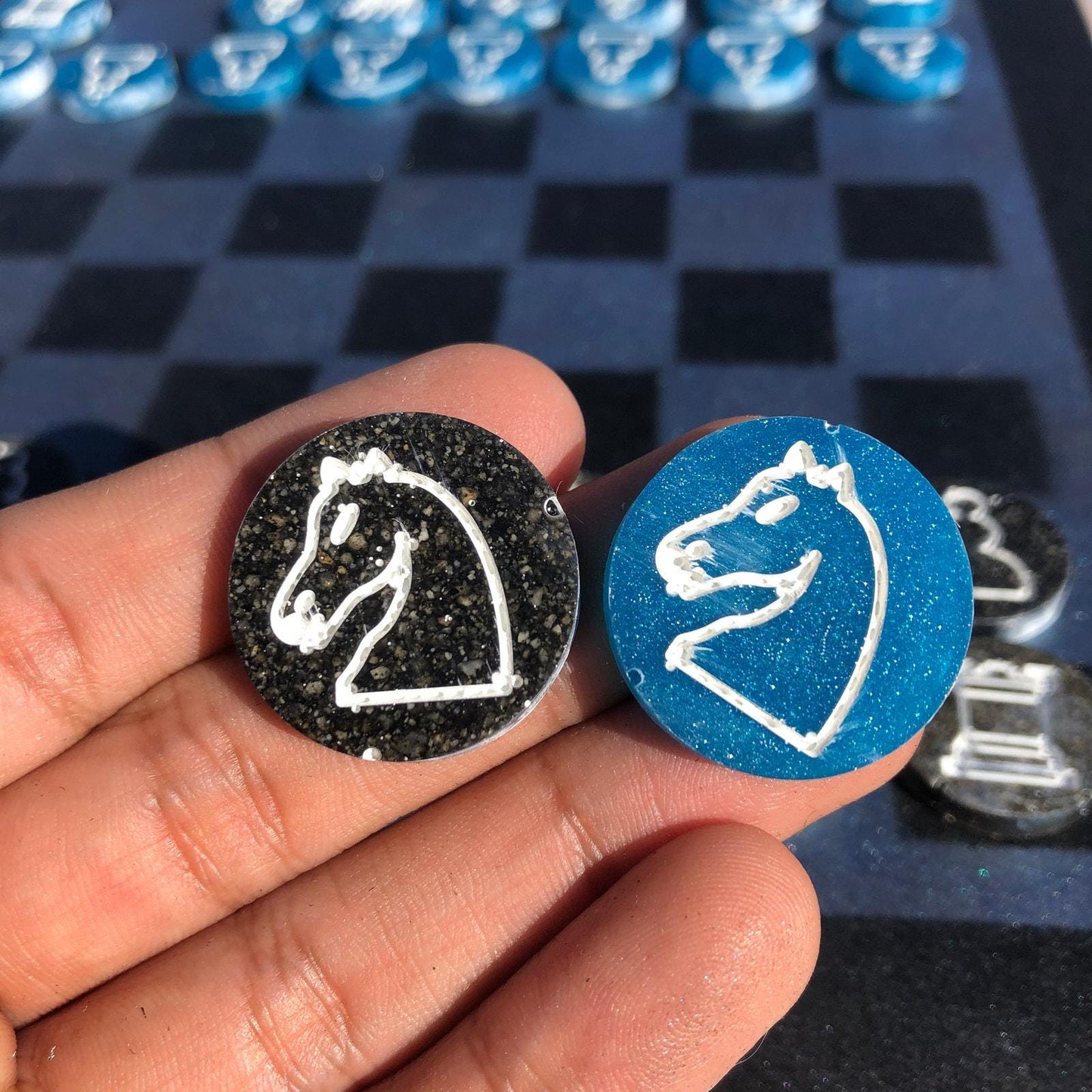 Chess Set - Sparkle Blue