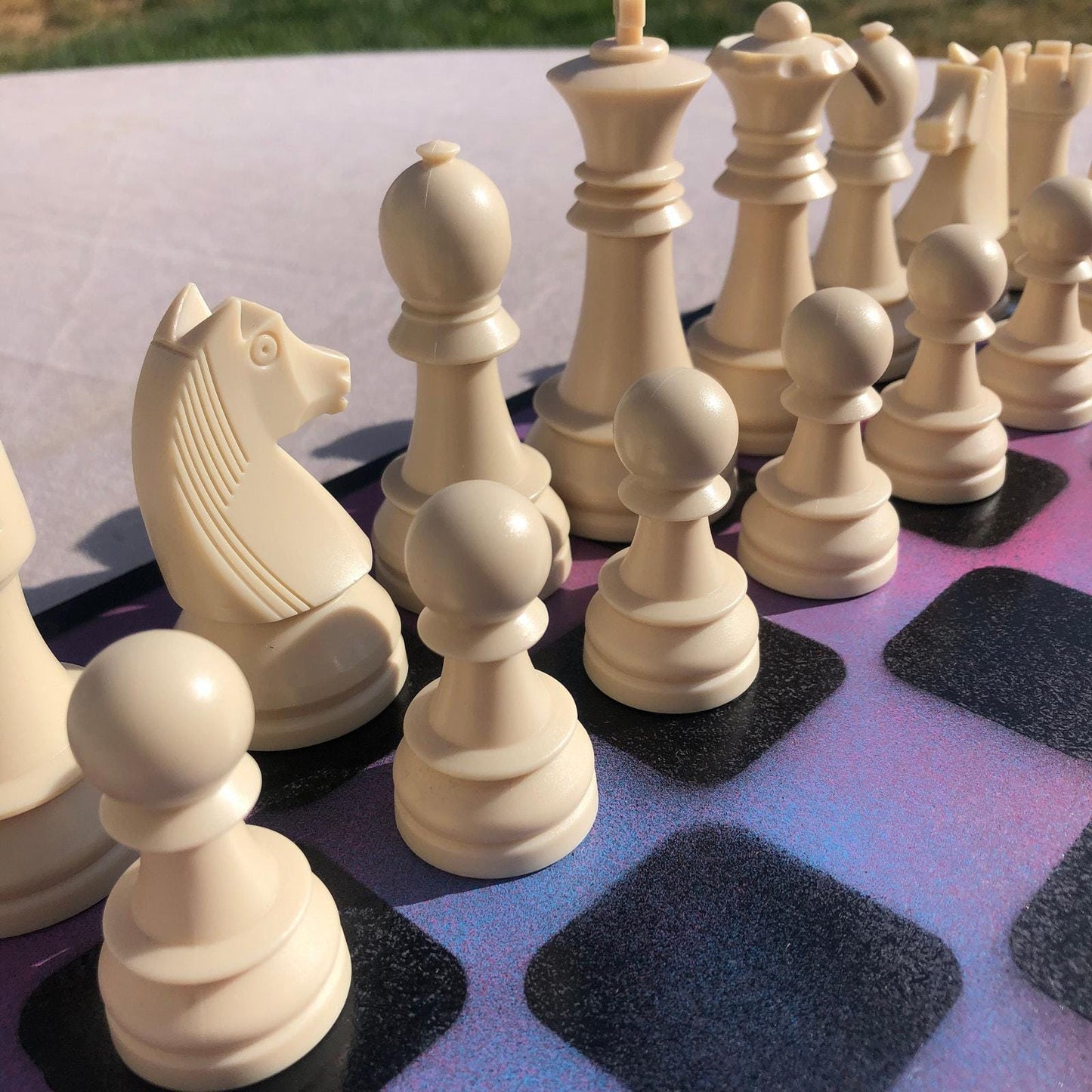 Large Chess Set - Purple Blue Mix