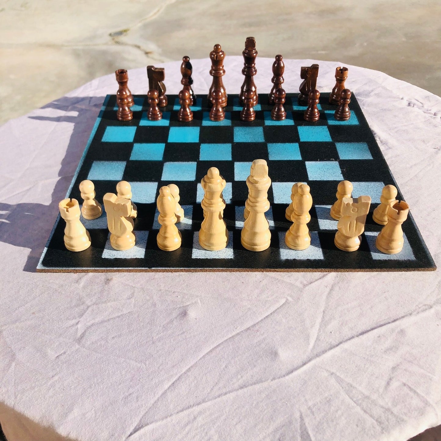 Chess Set - Fading Sky Blue