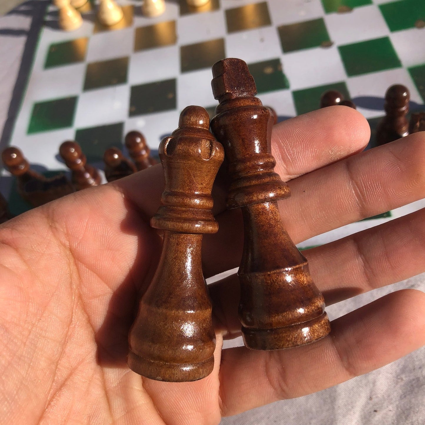 Chess Set - Prestigious Golden Green