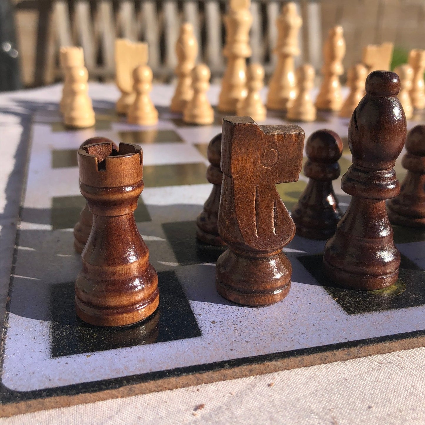 Chess Set - Yellow Drip