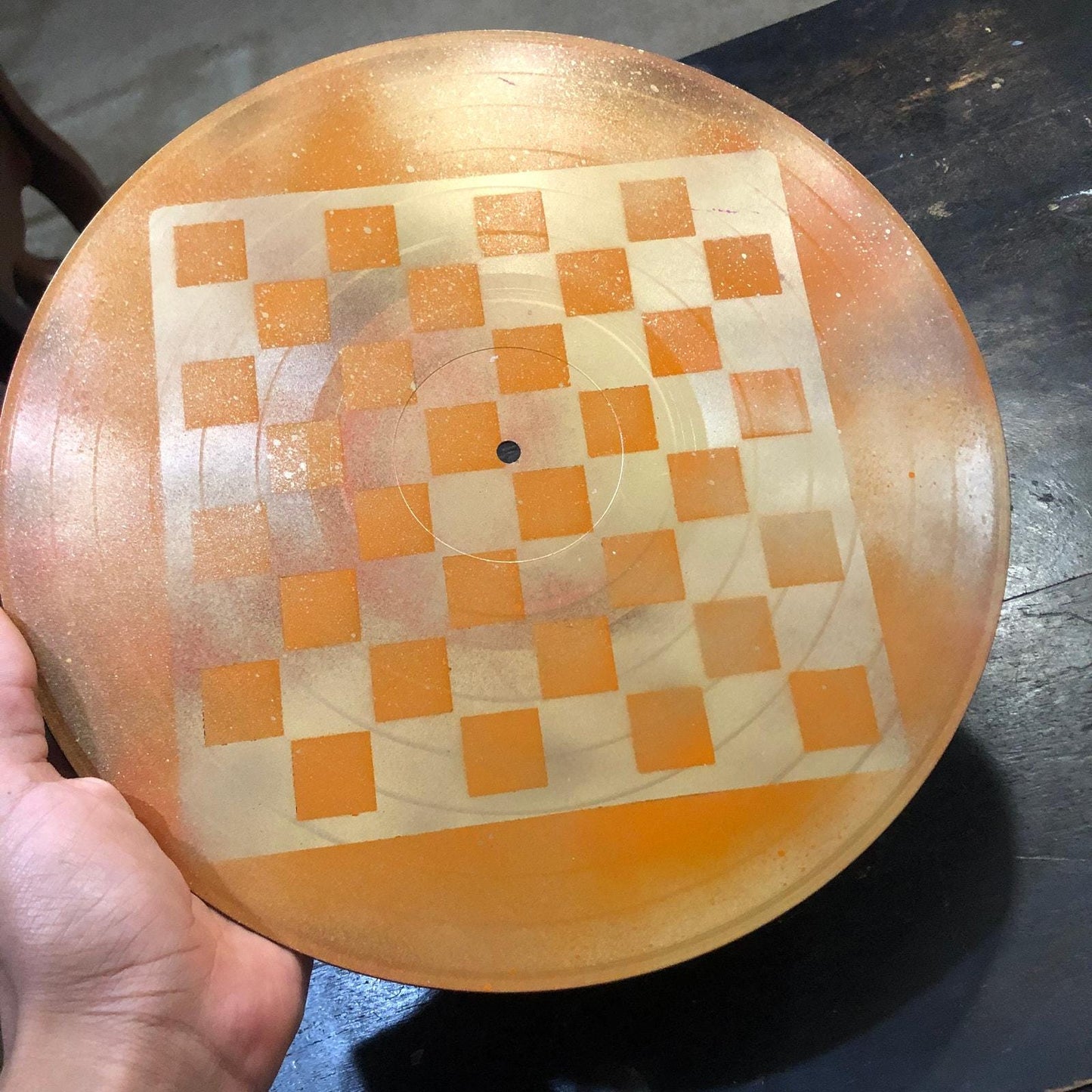 Vinyl Chess Set - Golden Orange (Resin Pieces)