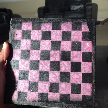 Scrapbook Chess Set - Vintage Purple