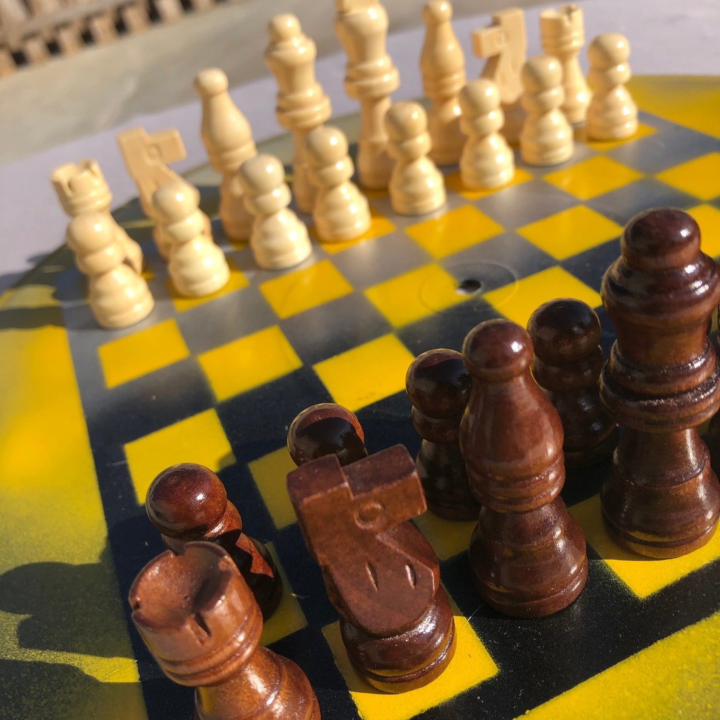 Vinyl Chess Set - Premium Yellow