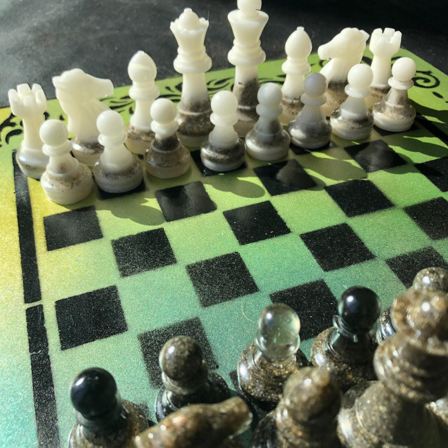 Chess Set - Precious Green Deluxe