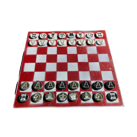 Chess Set - Picnic Red