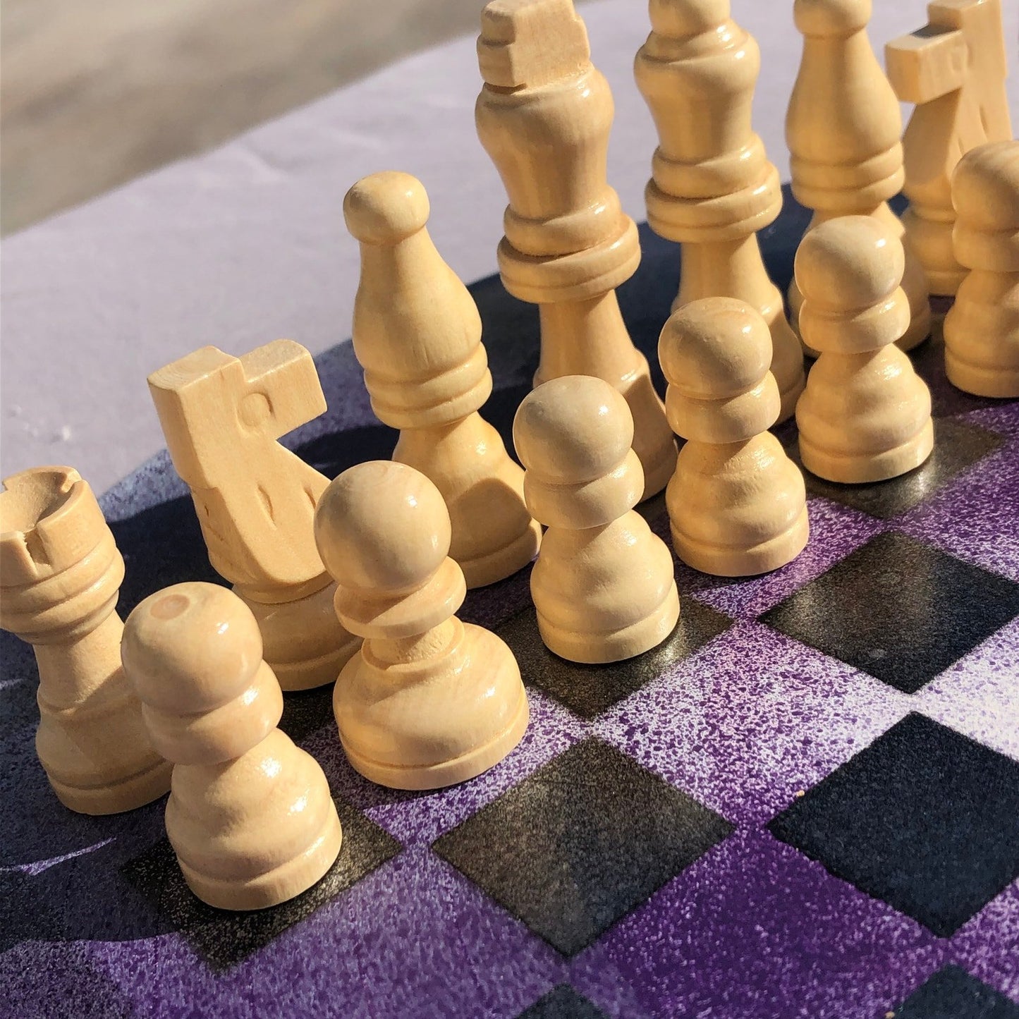 Vinyl Chess Set - Purple Snow