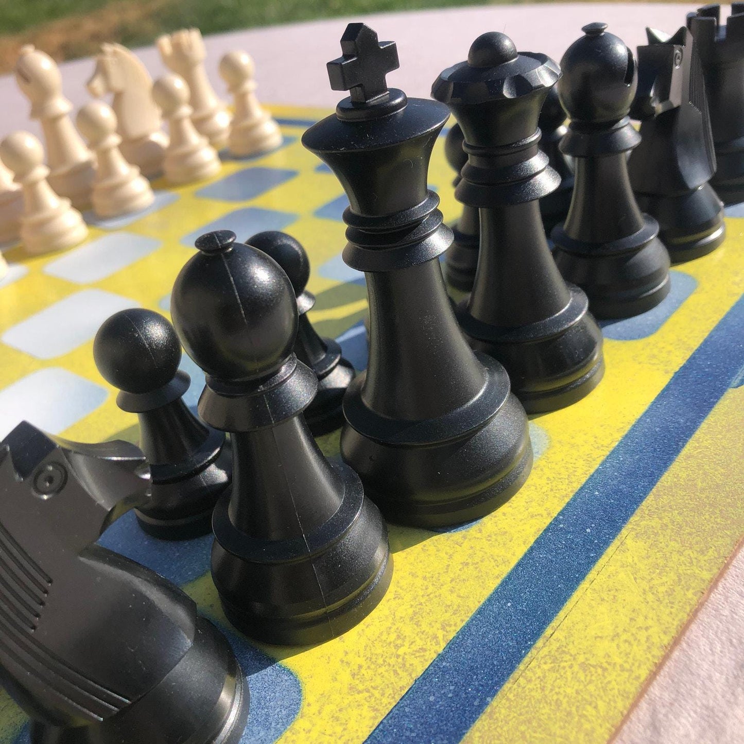 Large Chess Set - Yellow Mix