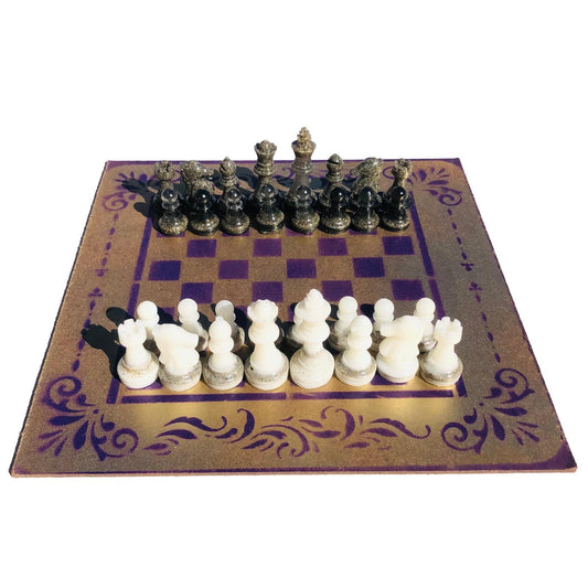 Chess Set - Purple Gold