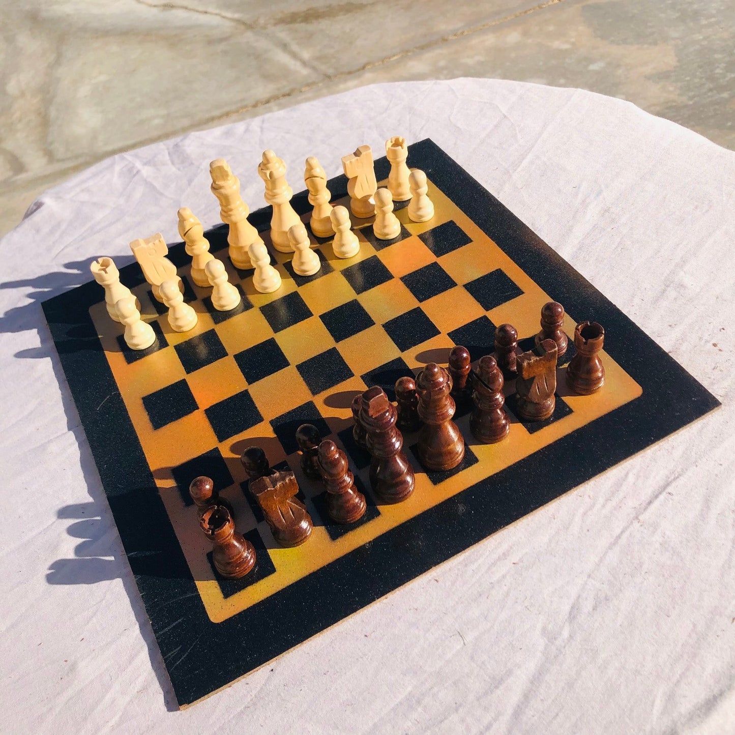 Chess Set - Sunset Orange