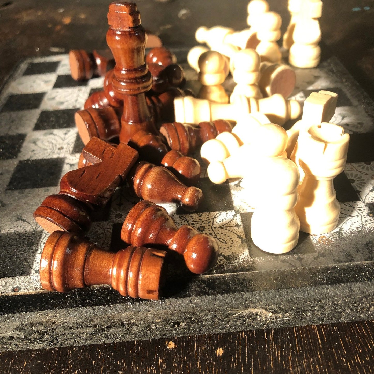 Scrapbook Chess Set - Vintage Style