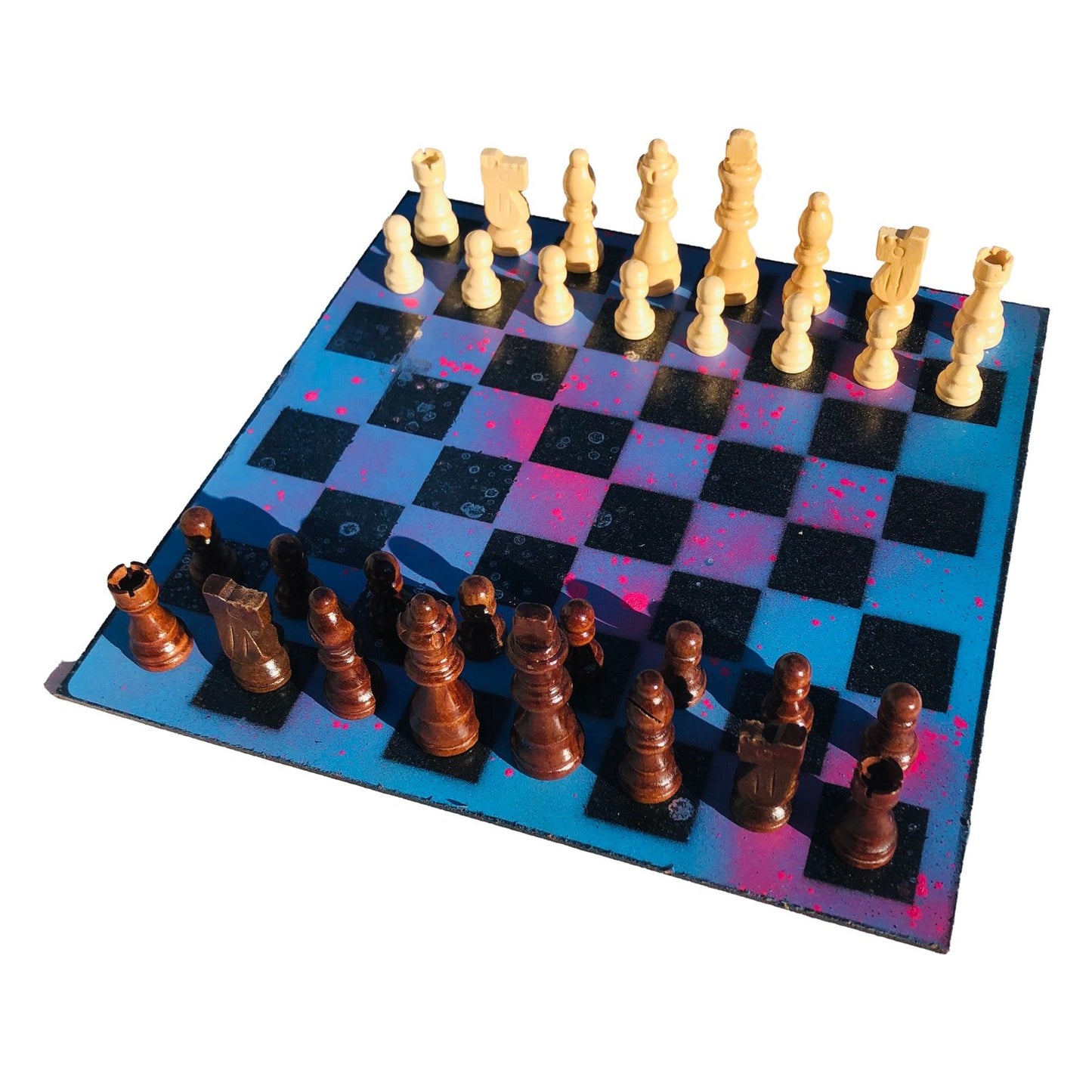 Chess Set - Purple & Blue