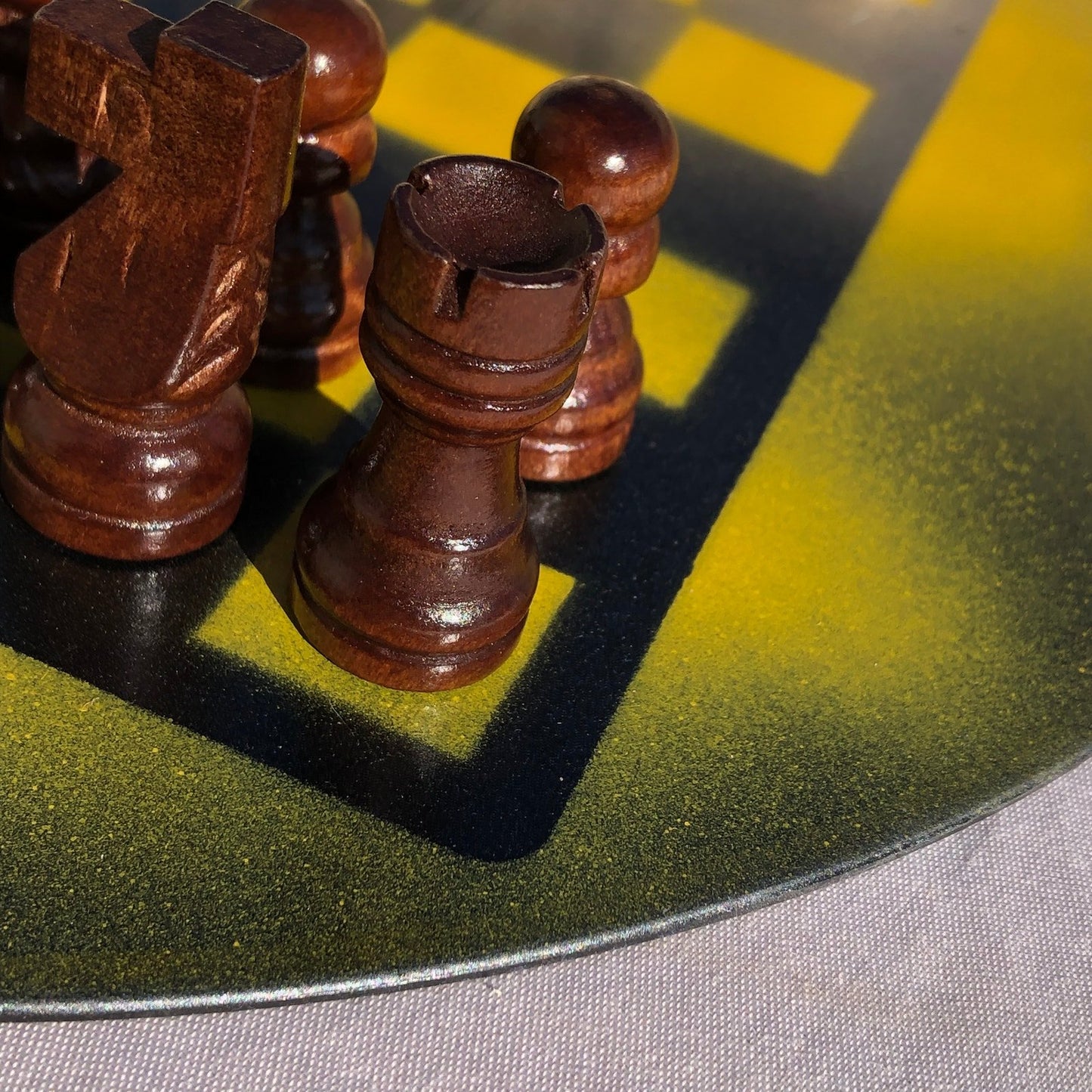 Vinyl Chess Set - Premium Yellow