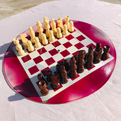 Vinyl Chess Set - Violet Cream