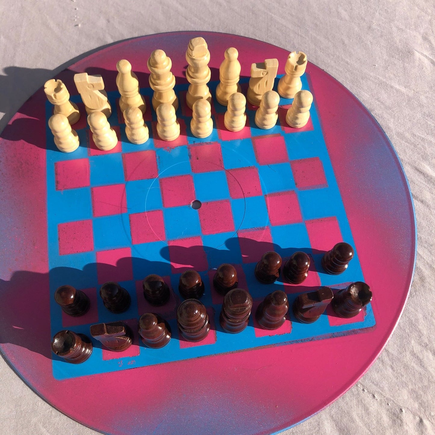 Vinyl Chess Set - Pink Berry