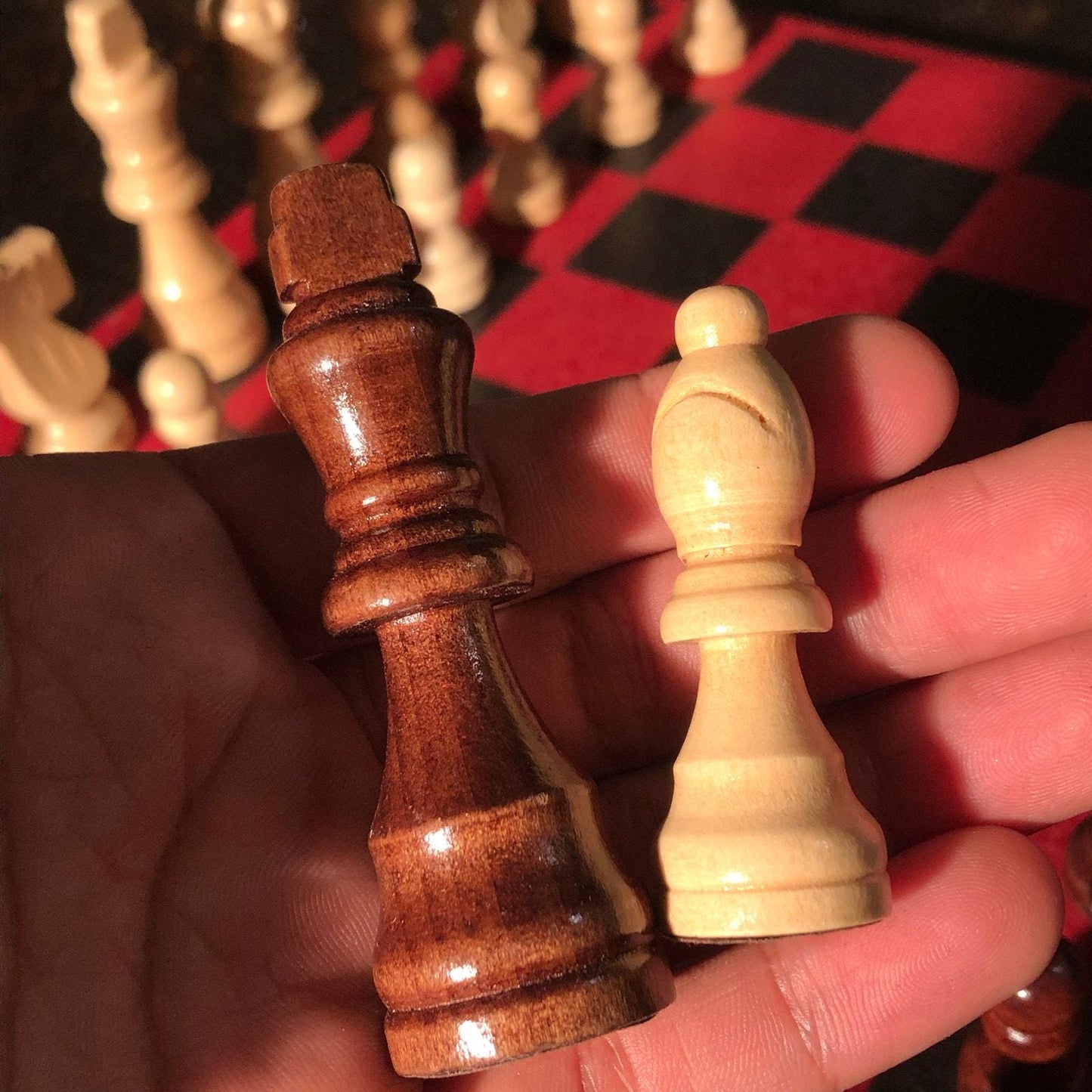 Chess Set - Classic Black & Red