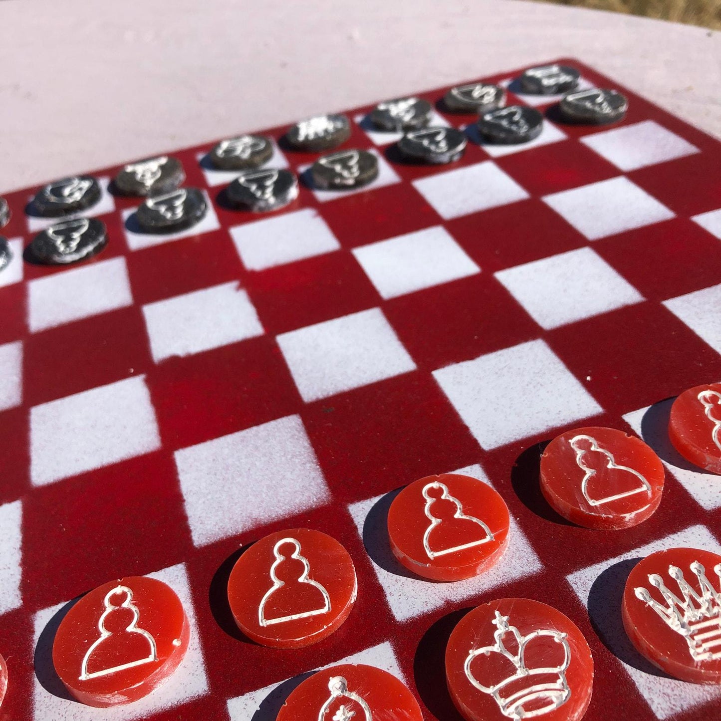 Chess Set - Sunset Red