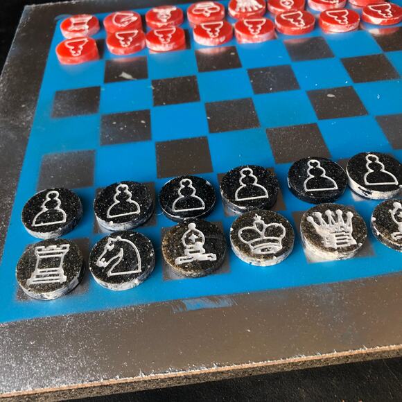 Chess Set - Blue Silverado