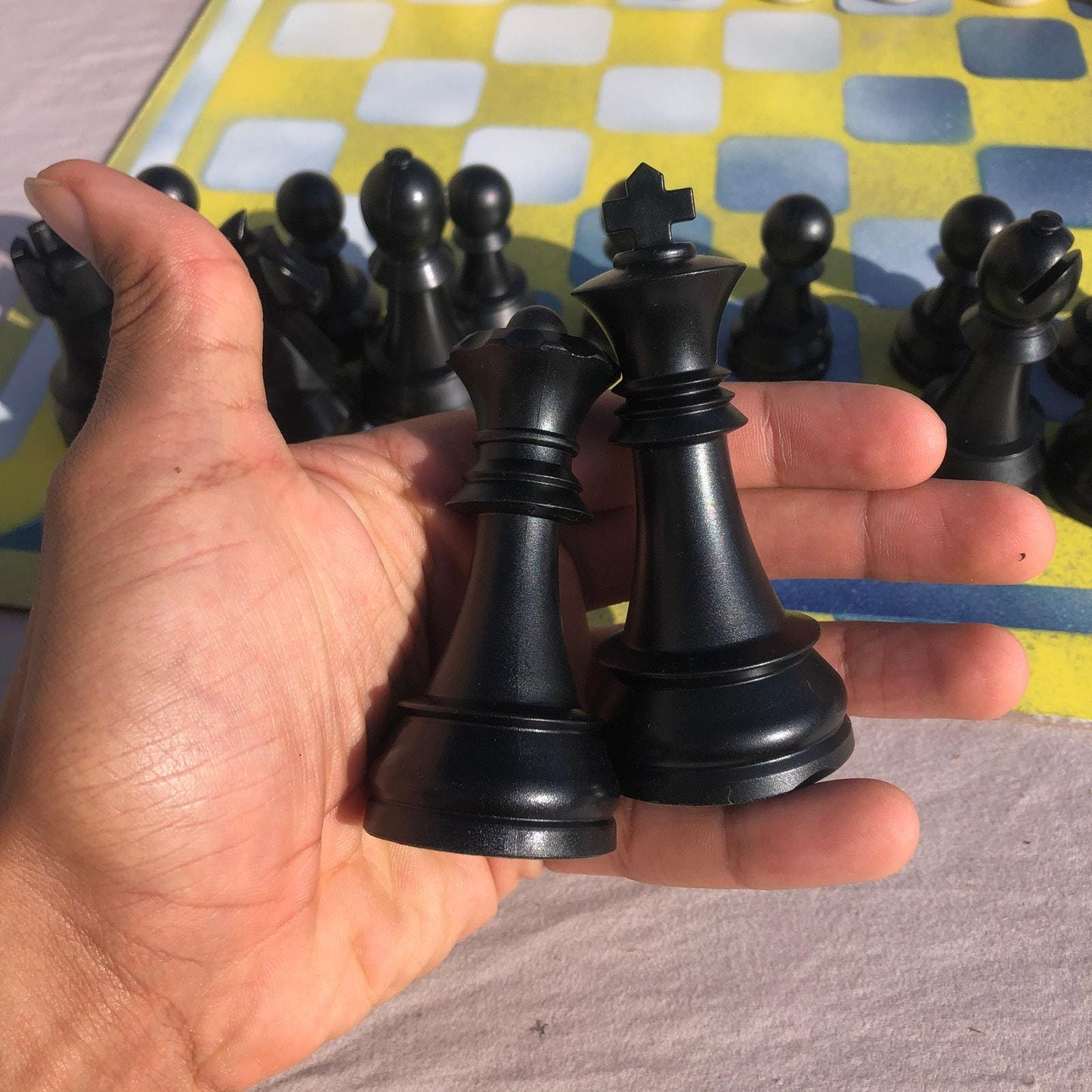 Large Chess Set - Yellow Mix