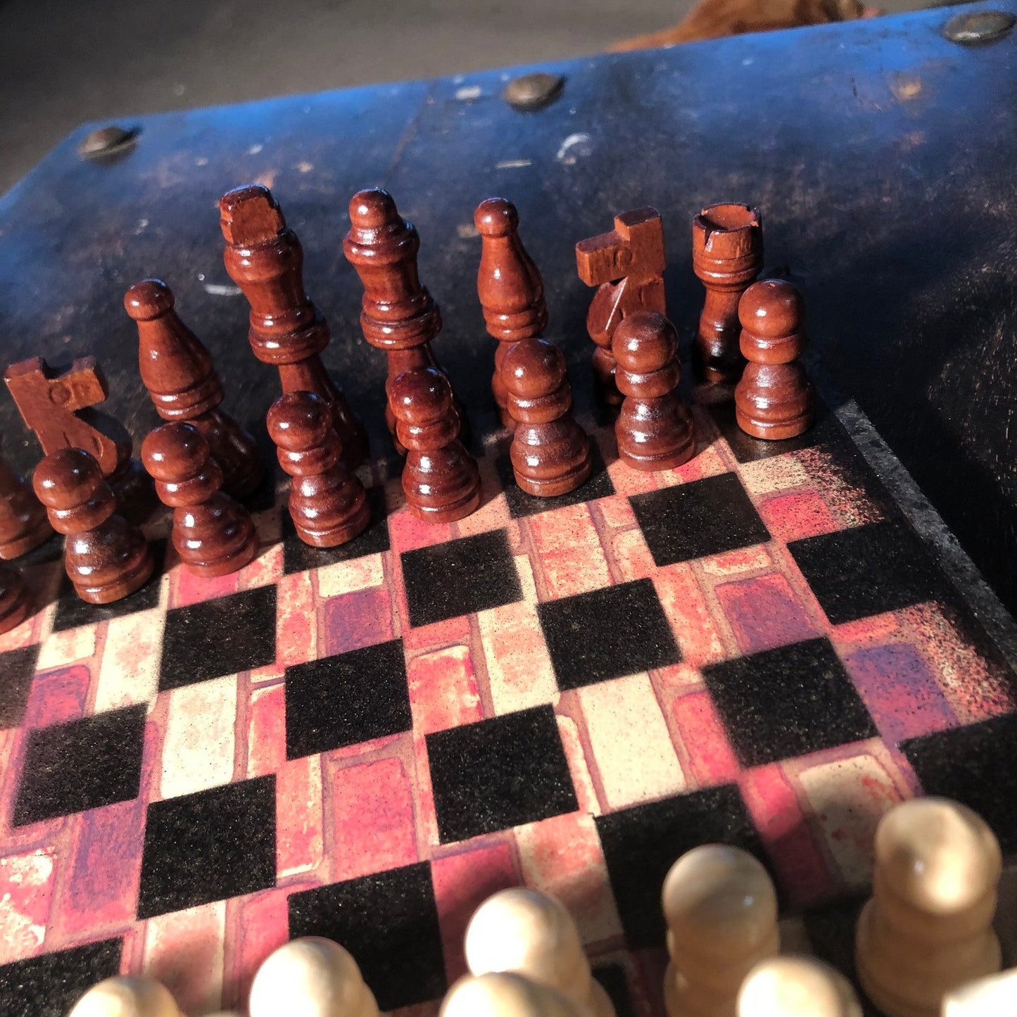 Scrapbook Chess Set - Red Bricks