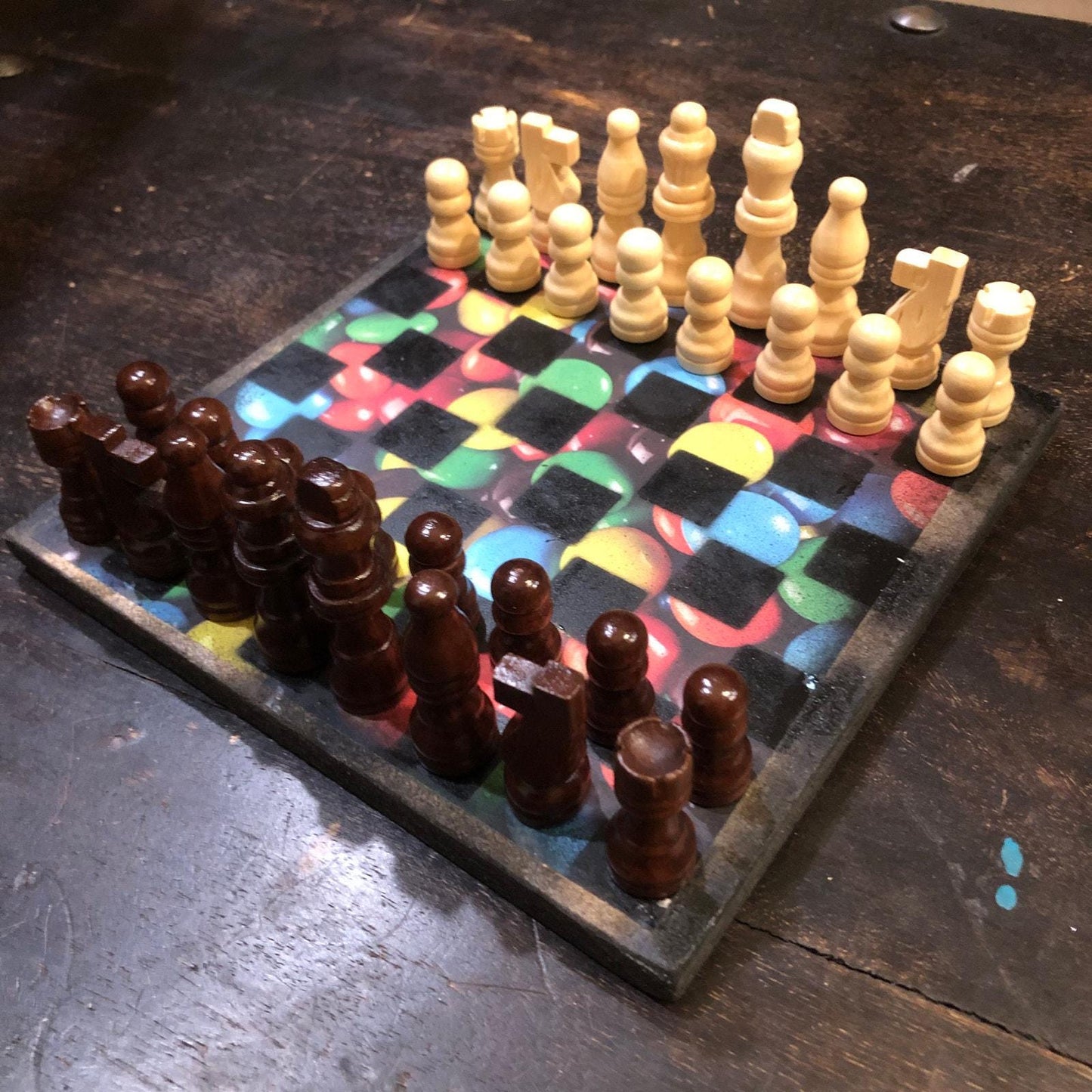 Scrapbook Chess Set - Colored Candy