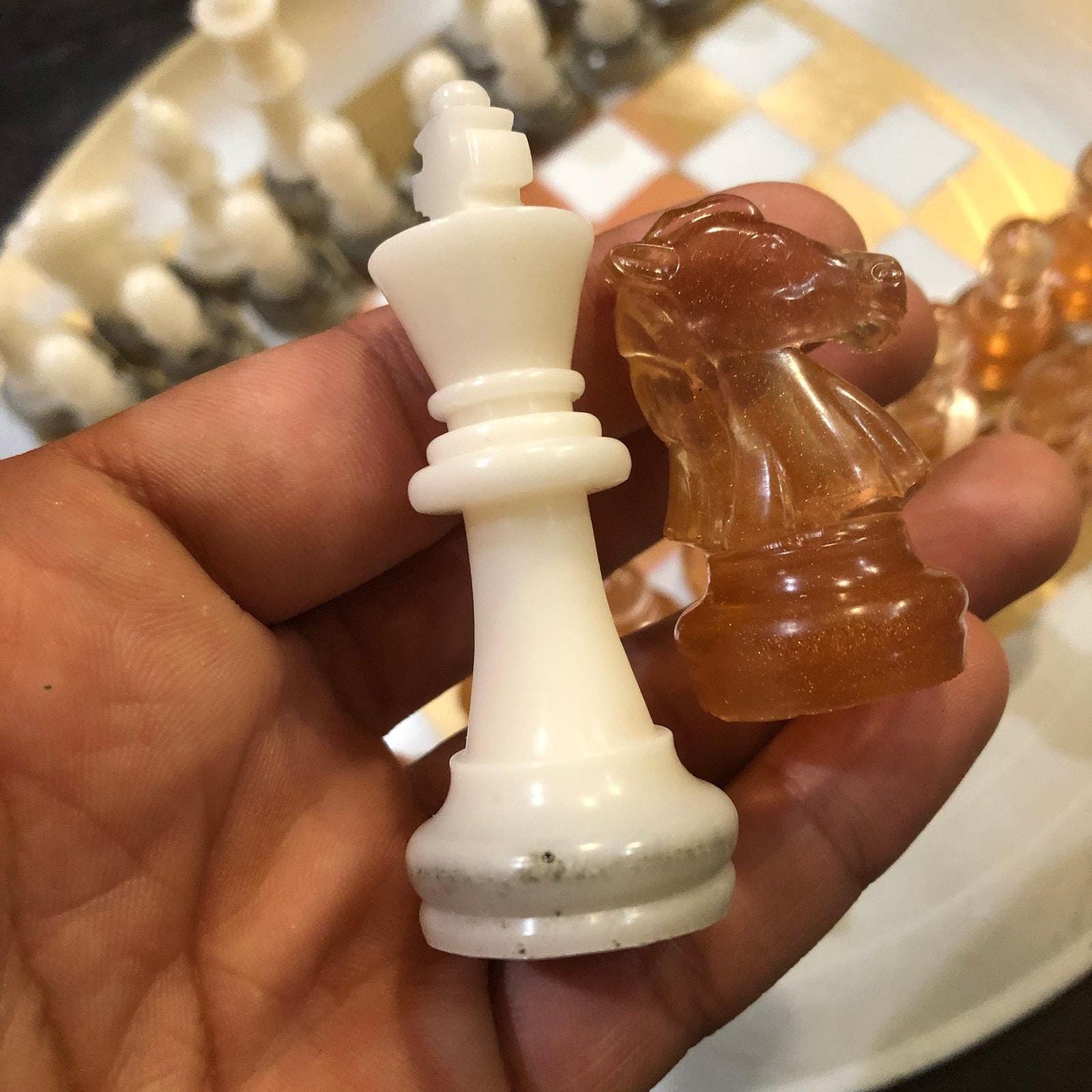 Vinyl Chess Set - Royal Gold (Resin Pieces)