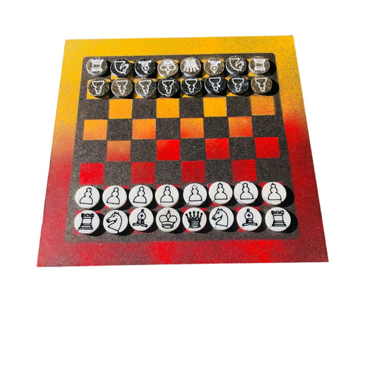 Chess Set - Sunset Flames