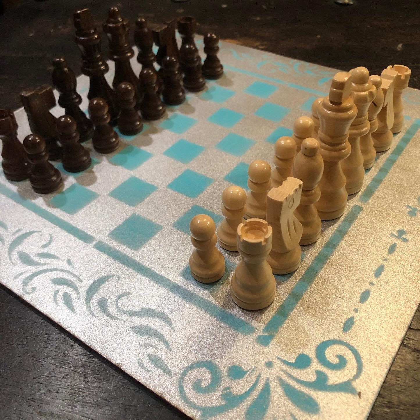 Chess Set - Gold Mint