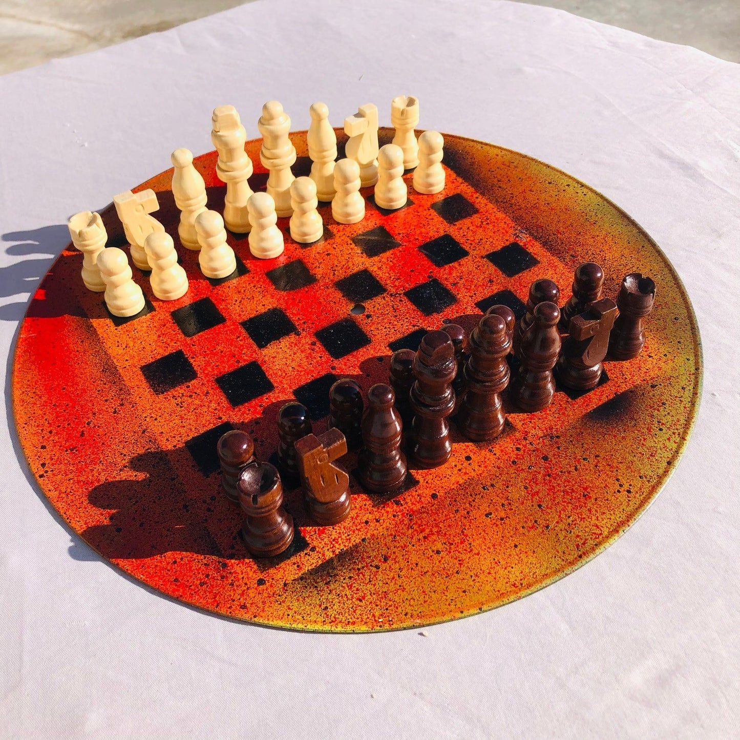 Vinyl Chess Set - Lava Red Edition