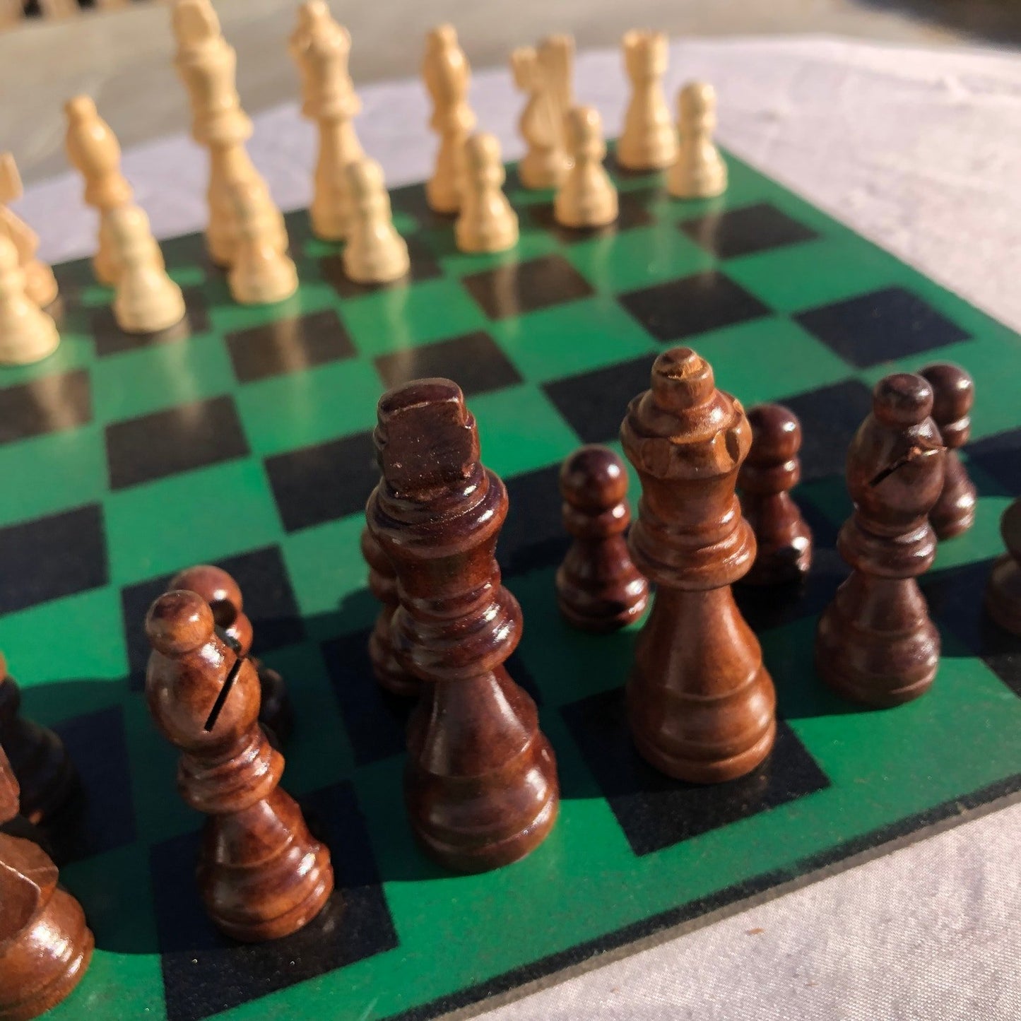 Chess Set - Green & Black