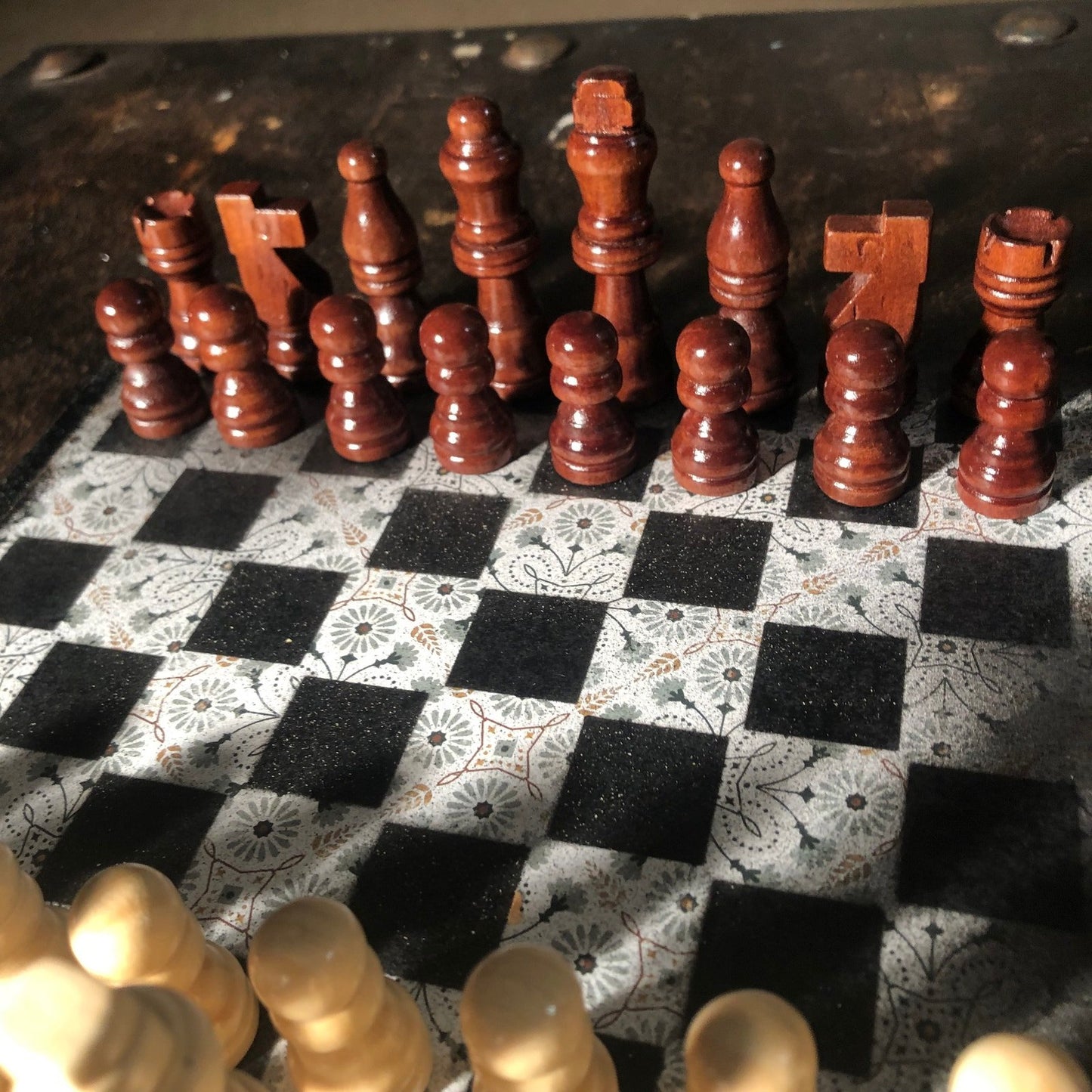 Scrapbook Chess Set - Vintage Style