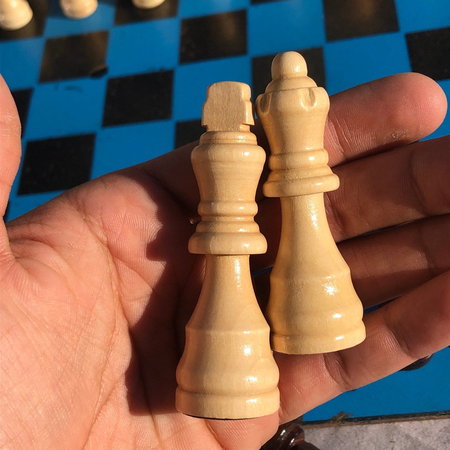 Chess Set - Deep Blue Gold