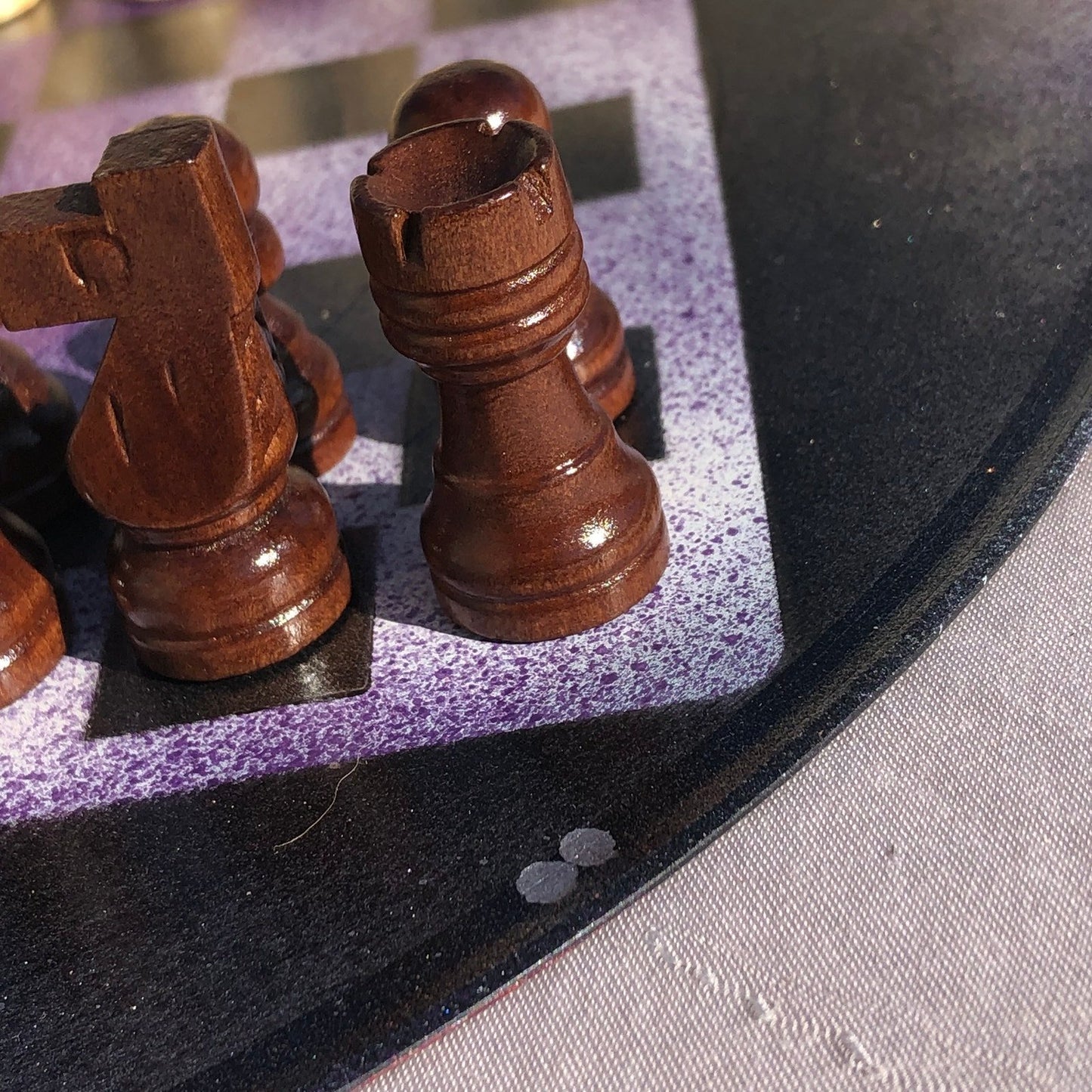 Vinyl Chess Set - Purple Snow