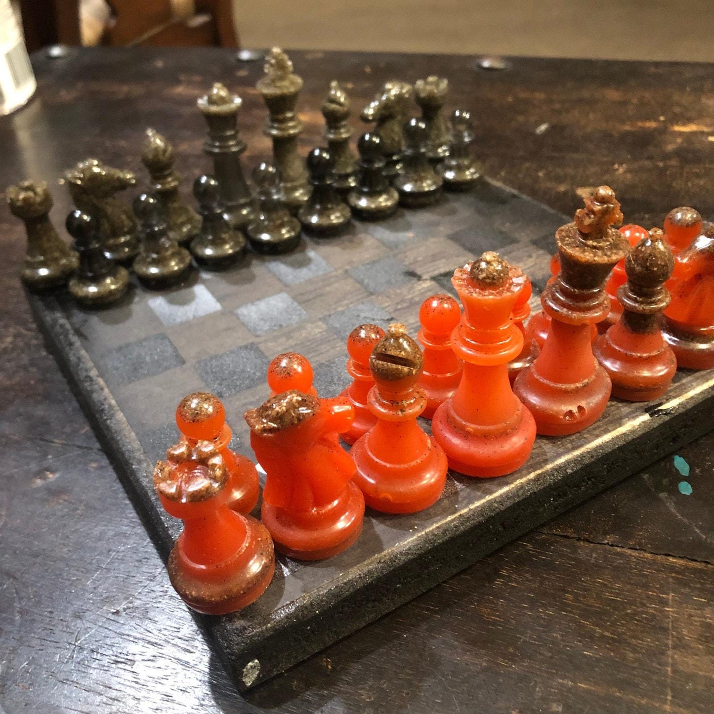 Scrapbook Chess Set - Stealth Black Red