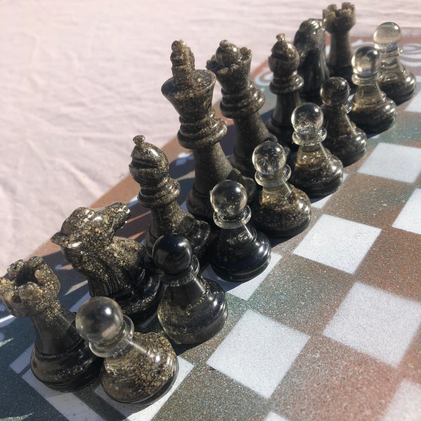 Chess Set - Greenish Orange